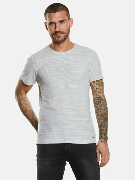 emilio adani T-Shirt strukturiert Hellgrau