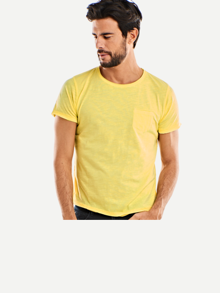 emilio adani T-Shirt "My Favorite" Schwefelgelb