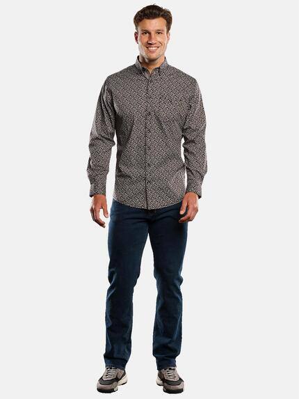 engbers Herren Langarm-Hemd gemustert Braun 33708 engbers Herren Langarm-Hemd gemustert Braun 33708