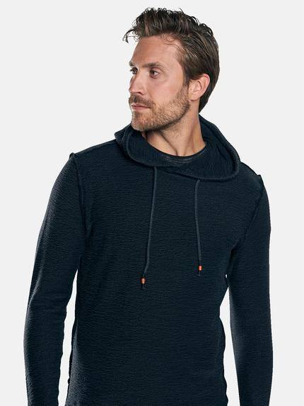 emilio adani Herren Langarmshirt mit lässiger Kapuze Schwarz 30026 emilio adani Herren Langarmshirt mit lässiger Kapuze Schwarz 30026