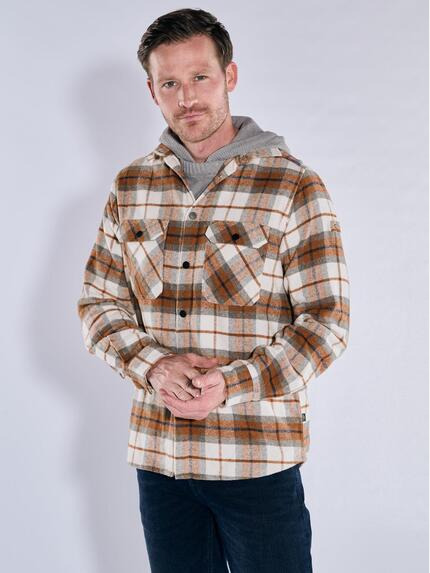 engbers Overshirt kariert Rostorange