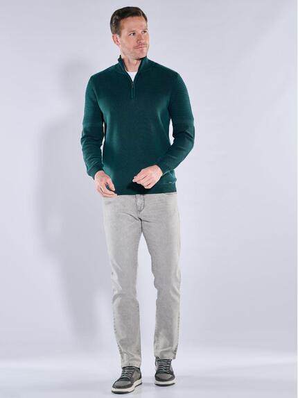 engbers Herren Pullover mit Polokragen Petrolblau 40085 engbers Herren Pullover mit Polokragen Petrolblau 40085