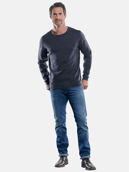 engbers Herren Sportiver Baumwollpullover mit modischem Rundhalsausschnitt Blau 30433 engbers Herren Sportiver Baumwollpullover mit modischem Rundhalsausschnitt Blau 30433