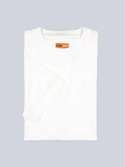 emilio adani Herren Rundhals T-Shirt Weiß 39311