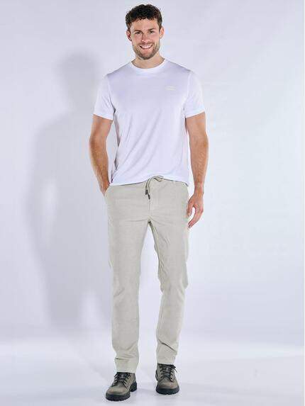 emilio adani Herren Chino mit Tunnelzug Hellgrau 39342