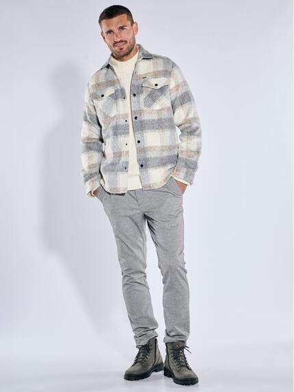 emilio adani Herren Overshirt kariert Beige 39331 emilio adani Herren Overshirt kariert Beige 39331