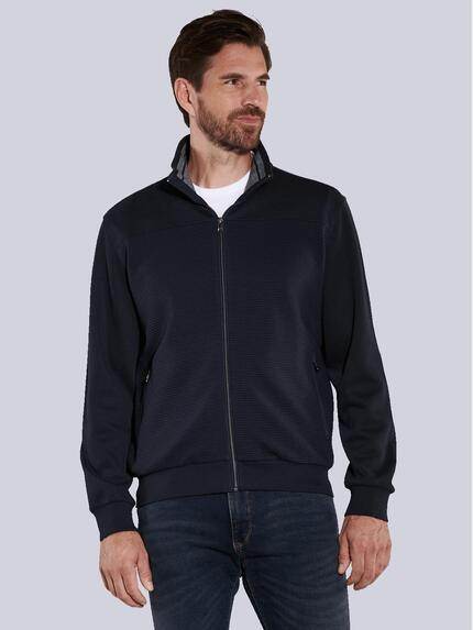 engbers Sweatjacke mit Stehkragen Saphirblau