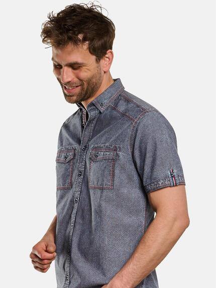 engbers Herren Kurrzarm-Hemd gemustert Karminrot 33256 engbers Herren Kurrzarm-Hemd gemustert Karminrot 33256