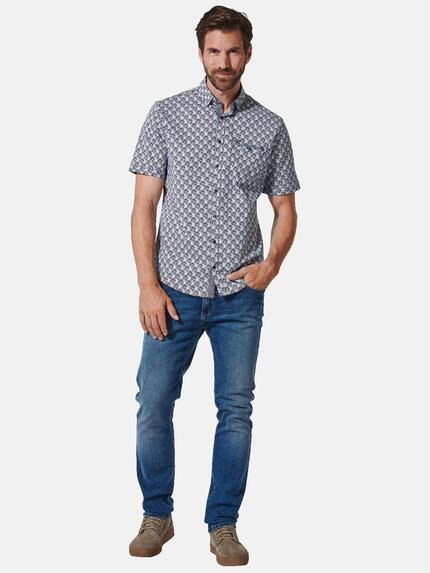 engbers Herren Kurzarm-Hemd gemustert Marineblau 35146 engbers Herren Kurzarm-Hemd gemustert Marineblau 35146