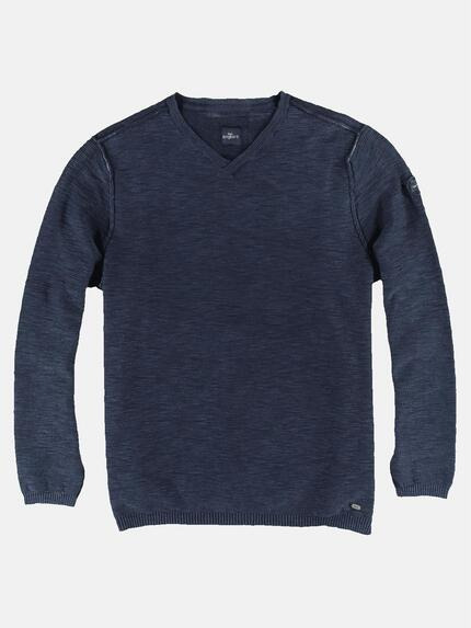 engbers Pullover V-Ausschnitt Marineblau