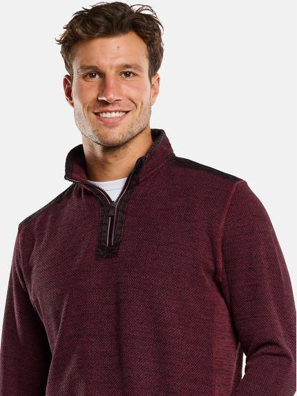 engbers Herren Sweatshirt mit Stehkragen Dunkelrot 33741 engbers Herren Sweatshirt mit Stehkragen Dunkelrot 33741