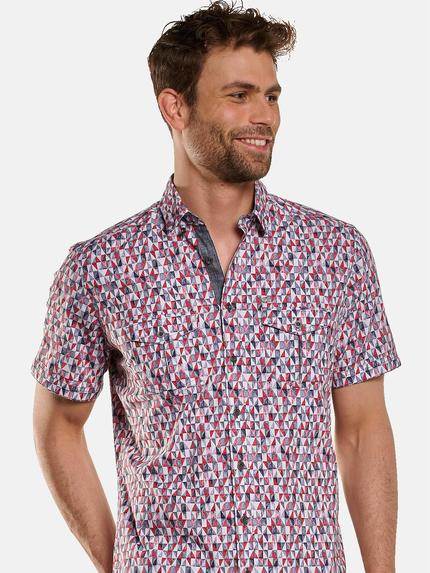 engbers Herren Kurzarm-Hemd gemustert Feuerrot 33065 engbers Herren Kurzarm-Hemd gemustert Feuerrot 33065