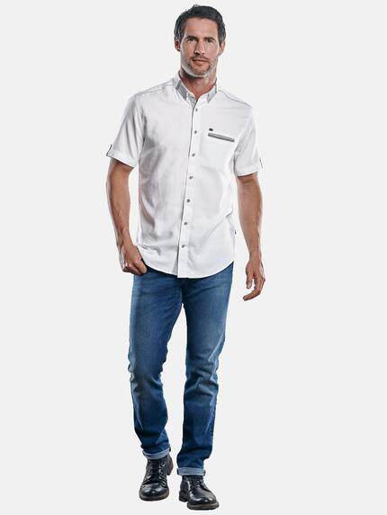 engbers Herren Hemd mit Kontrastdetails Reinweiss 29480 engbers Herren Hemd mit Kontrastdetails Reinweiss 29480