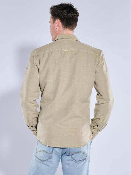 engbers Herren Overshirt mit Leinenanteil Beige 38912 engbers Herren Overshirt mit Leinenanteil Beige 38912