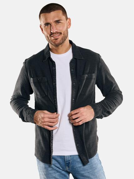 emilio adani Polo-Shirt langarm Anthrazit