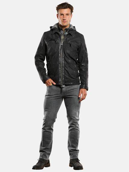 engbers Herren Lederjacke Schwarz 33548