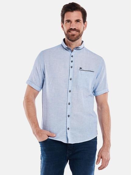 engbers Kurzarm-Hemd uni Hellblau