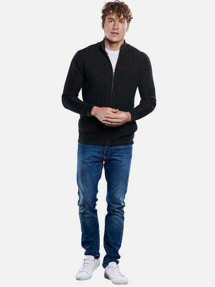 engbers Herren Strukturierter Cardigan Schwarz 30477 engbers Herren Strukturierter Cardigan Schwarz 30477