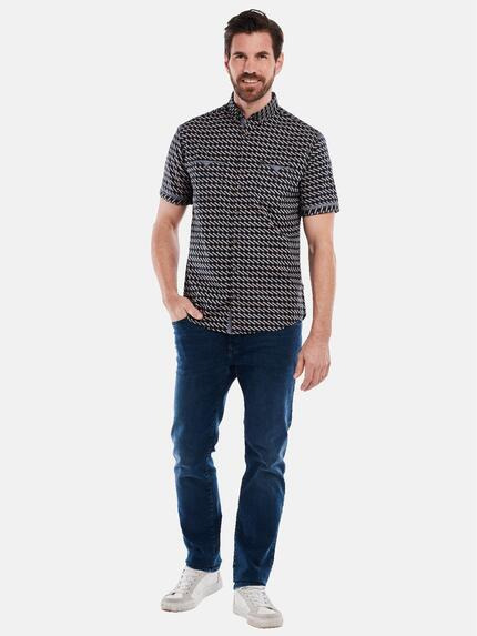 engbers Herren Kurzarm-Hemd gemustert Blau 35206 engbers Herren Kurzarm-Hemd gemustert Blau 35206