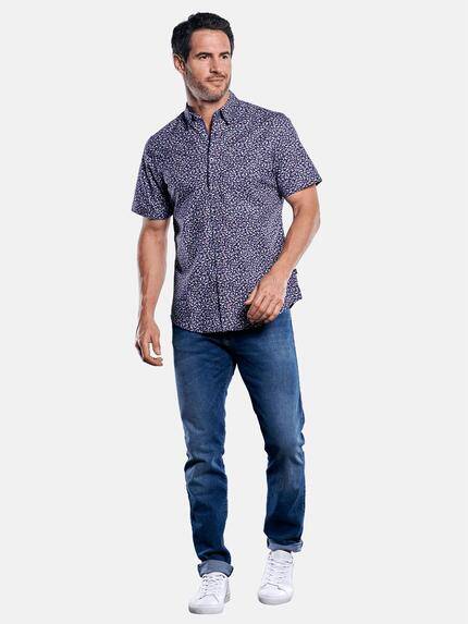 engbers Herren Modische Comfort-Stretch-Hemd mit Libellen-Print Saphirblau 29635 engbers Herren Modische Comfort-Stretch-Hemd mit Libellen-Print Saphirblau 29635