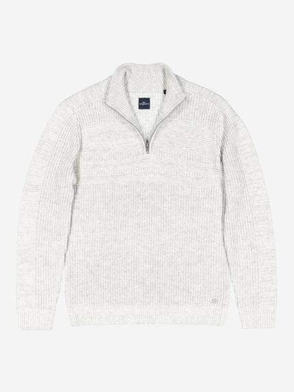 engbers Herren Pullover mit Troyerkragen Silbergrau 38021