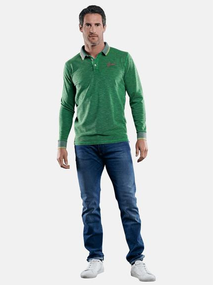 engbers Herren Poloshirt in Flammgarnoptik Cyangruen 29217 engbers Herren Poloshirt in Flammgarnoptik Cyangruen 29217