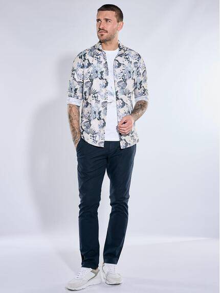 emilio adani Herren Hemd langarm Saphirblau 40329