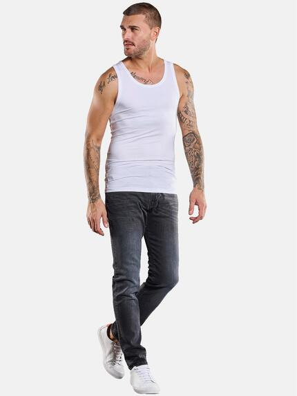 emilio adani Herren Tank-Top uni Weiß 36913