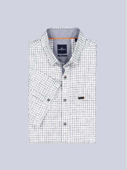 engbers Herren Kurzarm-Hemd mit Leinenanteil Anthrazit 39198 engbers Herren Kurzarm-Hemd mit Leinenanteil Anthrazit 39198