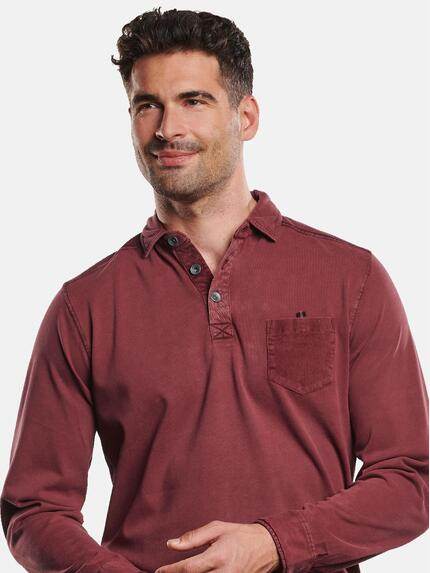 engbers Herren Langarmshirt Polokragen Karminrot 32396 engbers Herren Langarmshirt Polokragen Karminrot 32396
