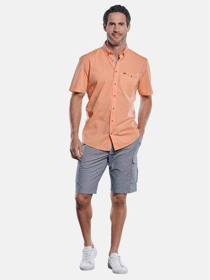 engbers Herren Sommerliches Kurzarmhemd mit floralen Kontrastdetails Mandarinorange 29781 engbers Herren Sommerliches Kurzarmhemd mit floralen Kontrastdetails Mandarinorange 29781