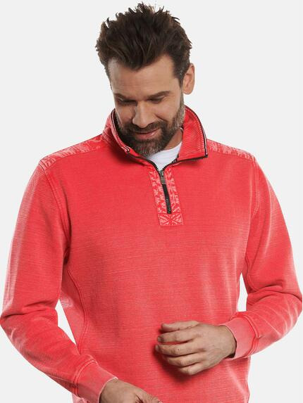 engbers Herren Sweatshirt Stehbund Tomatenrot 32718