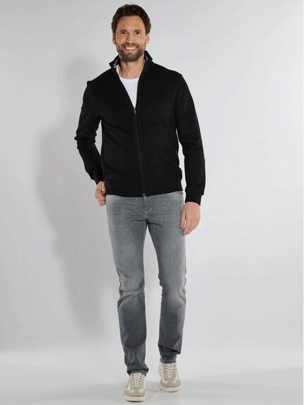 engbers Herren Sweatjacke mit Zipper Schwarz 36337