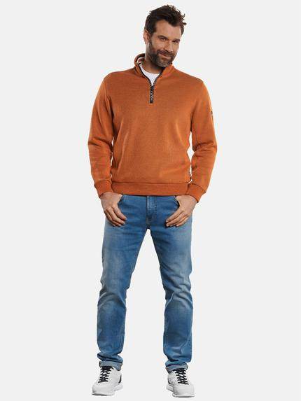 engbers Herren Sweatshirt Stehbund Orange 32875 engbers Herren Sweatshirt Stehbund Orange 32875