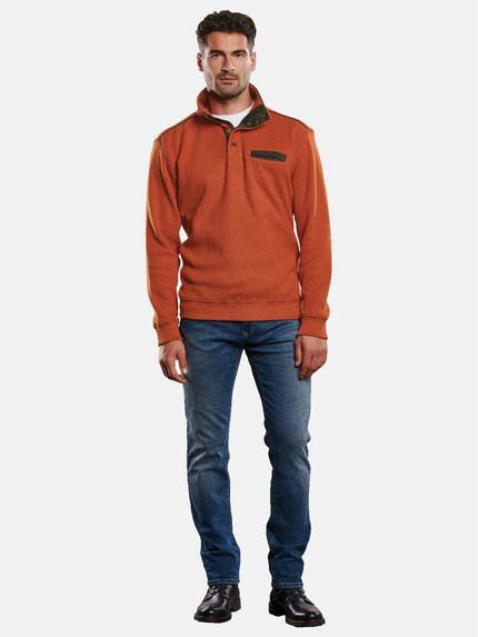 engbers Herren Sweatshirt Stehbund Dunkelorange 32299 engbers Herren Sweatshirt Stehbund Dunkelorange 32299