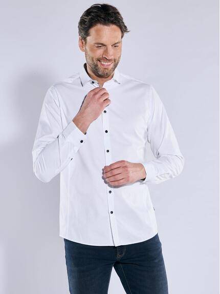 engbers Herren Langarm-Hemd "My Favorite" Weiß 38510
