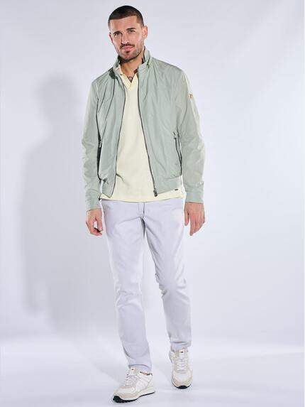emilio adani Herren Wasserabweisende Funktionsjacke im Blouson-Style Hellgruen 40234
