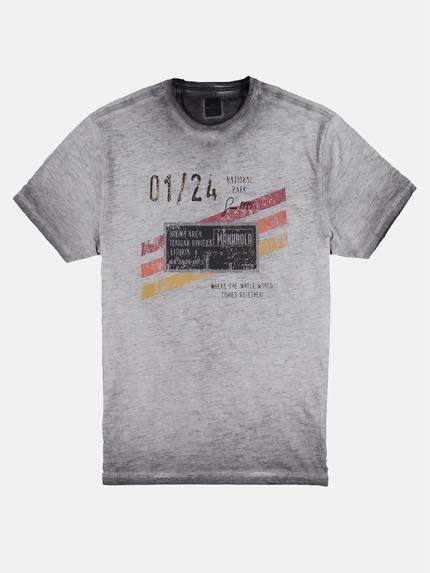 engbers Herren Modisches Print-Shirt Granitgrau 29223 engbers Herren Modisches Print-Shirt Granitgrau 29223