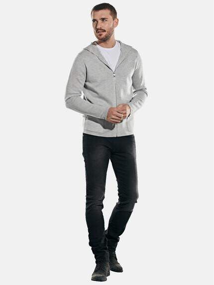emilio adani Herren Cardigan aus Merinowolle Grau 32063 emilio adani Herren Cardigan aus Merinowolle Grau 32063