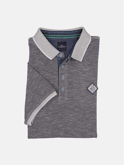 engbers Herren T-Shirt mit Polo-Kragen Grau 36190 engbers Herren T-Shirt mit Polo-Kragen Grau 36190