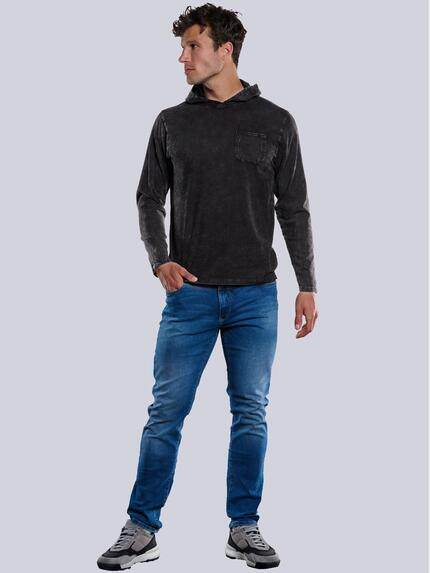 engbers Herren Langarm-Shirt mit Kapuze Schwarz 33768 engbers Herren Langarm-Shirt mit Kapuze Schwarz 33768