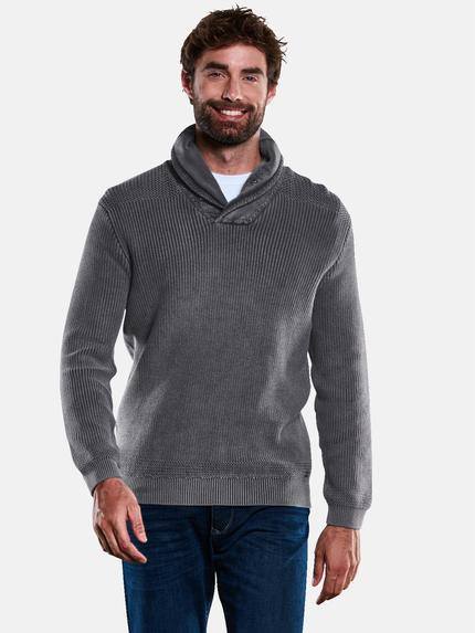 engbers Pullover mit Schalkragen Anthrazit