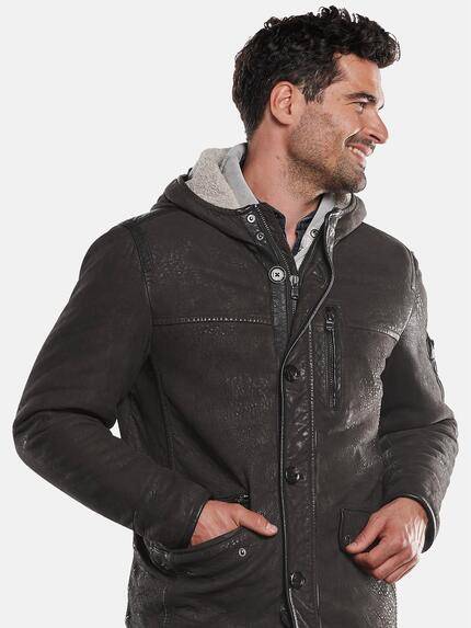 engbers Herren Lederjacke mit Kapuze Braun 31845 engbers Herren Lederjacke mit Kapuze Braun 31845