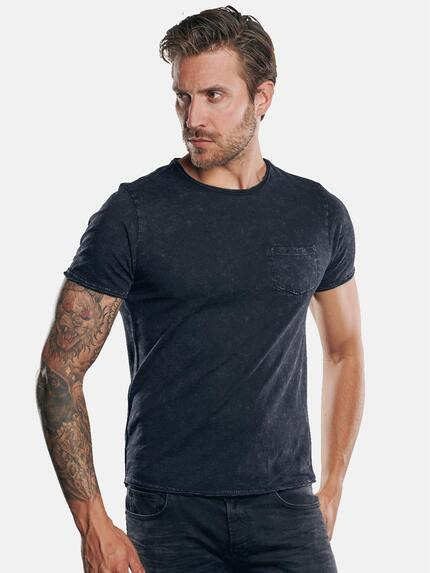 emilio adani Lässiges Rundhalsshirt Schwarz