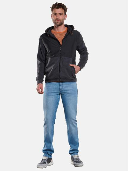 engbers Herren Sweatjacke mit Kapuze Schwarz 33152