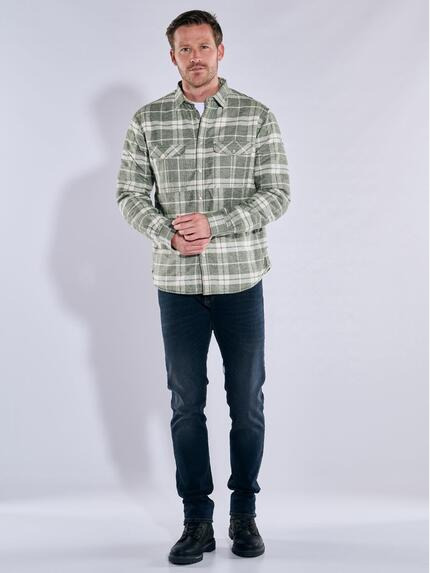 engbers Herren Overshirt kariert Khaki 37217