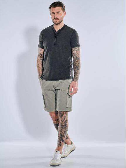emilio adani Herren Henley-Shirt uni Grau 38961 emilio adani Herren Henley-Shirt uni Grau 38961
