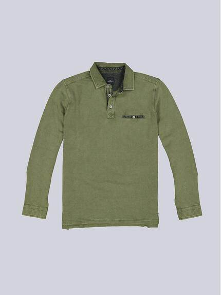 engbers Herren Langarm-Shirt mit Polo-Kragen Grün 36354 engbers Herren Langarm-Shirt mit Polo-Kragen Grün 36354