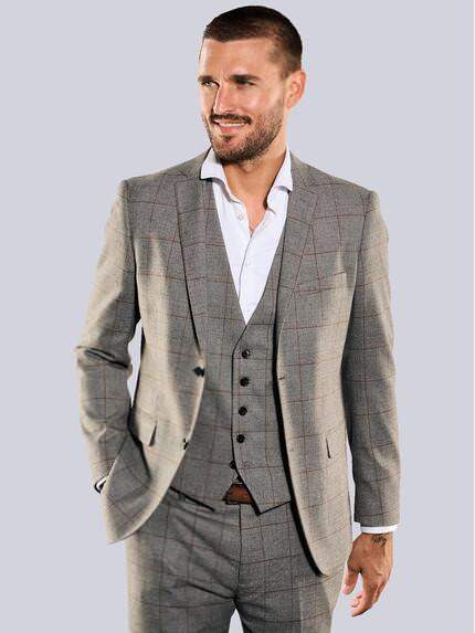 emilio adani Anzug-Sakko slim fit Hellbraun