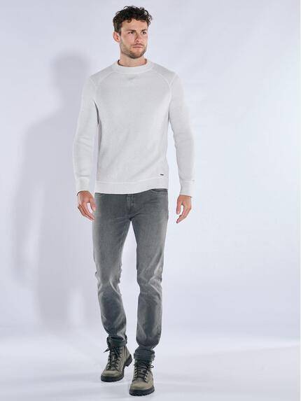 emilio adani Herren Rundhals Pullover Hellgrau 39953